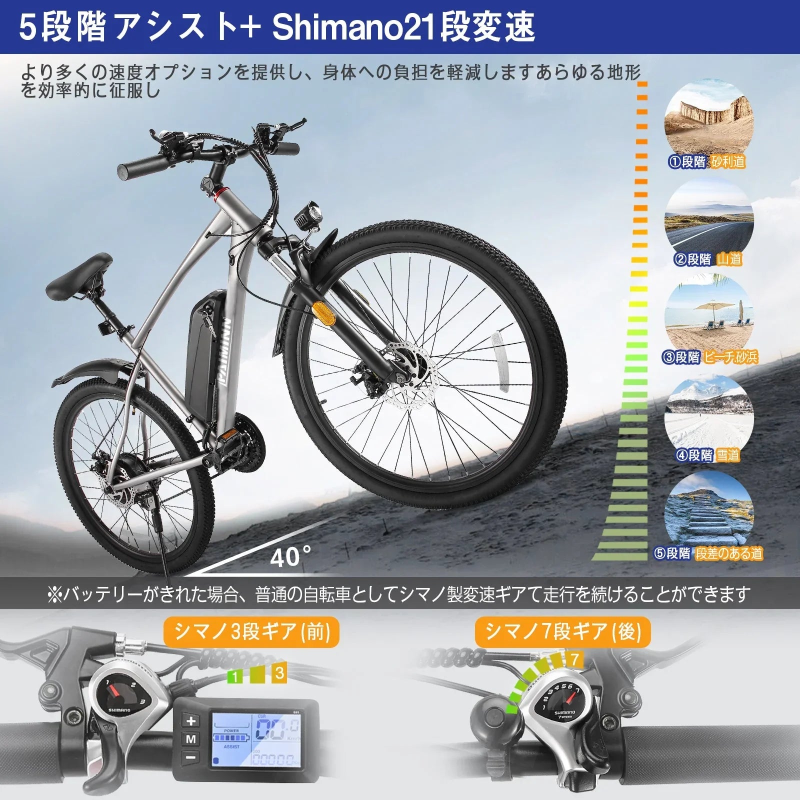 電動アシスト MTB パスファインダー K90 フルサス 26インチ 山岳・オフロード対応 - Sptebik