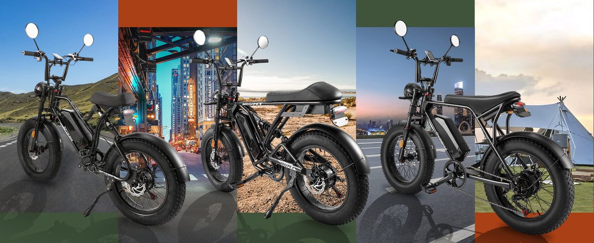 Sptebik 電動 ファット バイク 20 インチ ブラックカラー全景