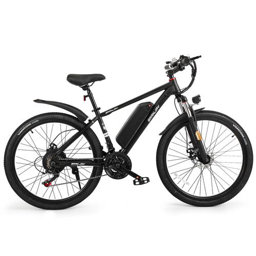 電動 自転車 26 インチの山岳走行。4インチブロックタイヤが岩場を制圧
