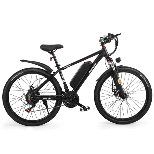 電動 自転車 26 インチの山岳走行。4インチブロックタイヤが岩場を制圧
