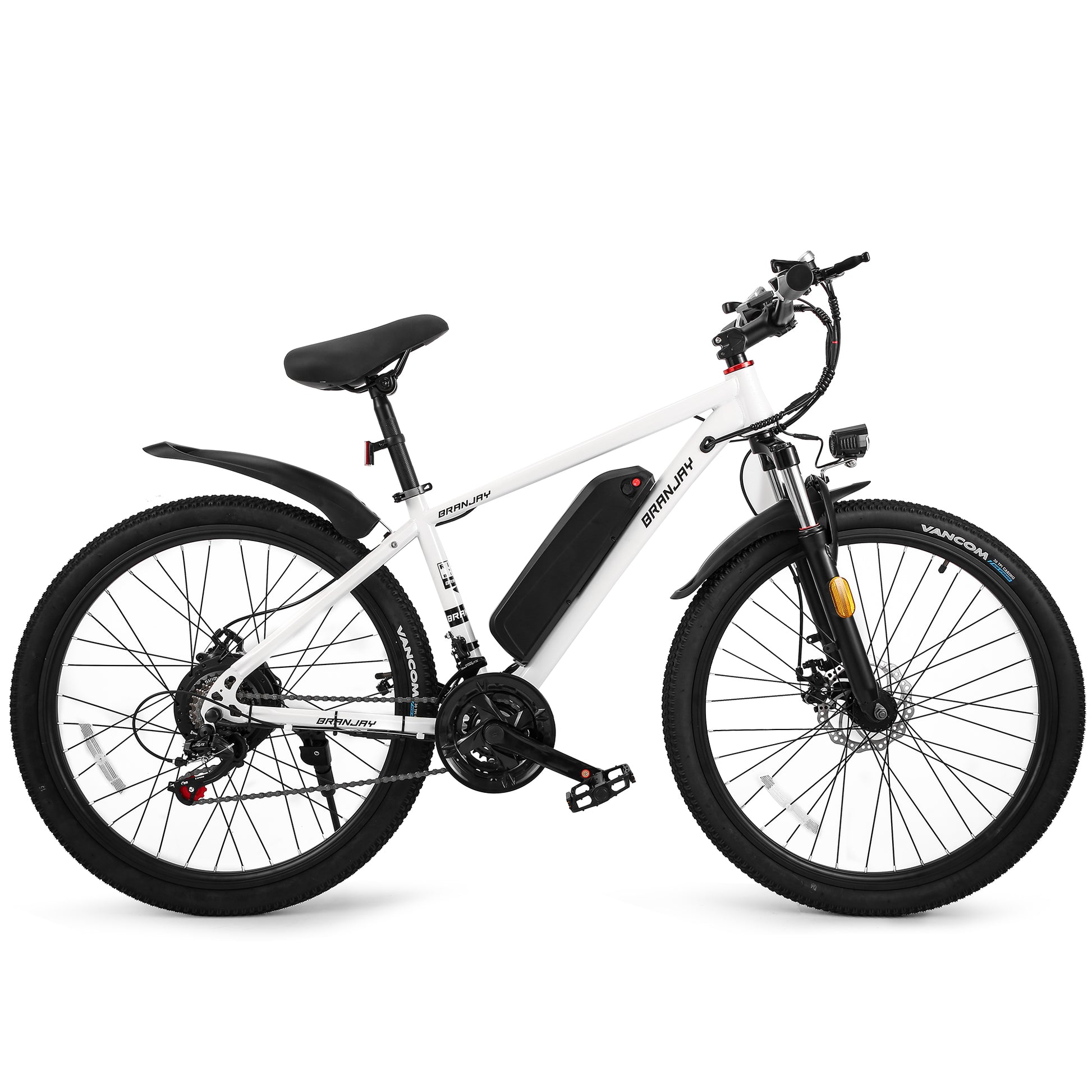 電動 自転車 26 インチの山岳走行。4インチブロックタイヤが岩場を制圧